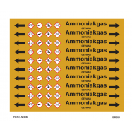 PIKT-O-NORM - AMMONIAKGAS, LEIDINGMERKER, GREENLINE VINYL, GELAMINEERD, 150x12 MM, 10/VEL