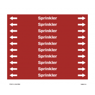 PIKT-O-NORM - SPRINKLER, LEIDINGMERKER, GREENLINE VINYL, GELAMINEERD, 150x12 MM, 10/VEL