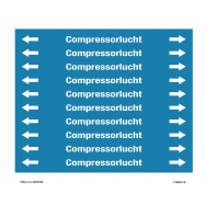 PIKT-O-NORM - COMPRESSORLUCHT, LEIDINGMERKER, GREENLINE VINYL, GELAMINEERD, 150x12 MM, 10/VEL