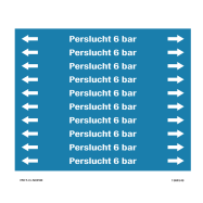 PIKT-O-NORM - PERSLUCHT 6 BAR, LEIDINGMERKER, GREENLINE VINYL, GELAMINEERD, 150x12 MM, 10/VEL