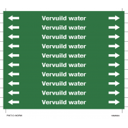 VERVUILD WATER, LEIDINGMERKER, GREENLINE VINYL, GELAMINEERD, 150x12 MM, 10/VEL - 0