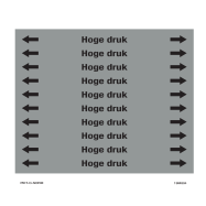 PIKT-O-NORM - HOGE DRUK, LEIDINGMERKER, GREENLINE VINYL, GELAMINEERD, 150x12 MM, 10/VEL