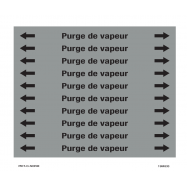 PURGE DE VAPEUR, LEIDINGMERKER, GREENLINE VINYL, GELAMINEERD, 150x12 MM, 10/VEL - 0