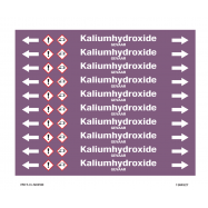 KALIUMHYDROXIDE, LEIDINGMERKER, GREENLINE VINYL, GELAMINEERD, 150x12 MM, 10/VEL - 0