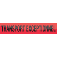 PIKT-O-NORM - TRANSPORT EXCEPTIONNEL, FLUORESCEREND ROOD, ALUMINIUM 1250x250x1.5 MM