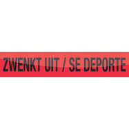 PIKT-O-NORM - ZWENKT UIT. SE DEPORTE, FLUORESCEREND ROOD, ALUMINIUM 1250x250x1.5 MM