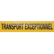 PIKT-O-NORM - TRANSPORT EXCEPTIONNEL, RETROREFLECTEREND GEEL, ALUMINIUM 1250x250x1.5 MM