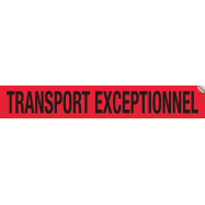 TRANSPORT EXCEPTIONNEL, FLUORESCEREND ROOD, VINYL 1000x160 MM - 0