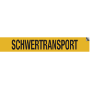 PIKT-O-NORM - SCHWERTRANSPORT, GEEL RETROREFLECTEREND, VINYL 1000x160 MM