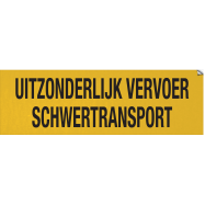 PIKT-O-NORM - UITZONDERLIJK VERVOER. SCHWERTRANSPORT, RETROREFLECTEREND GEEL, VINYL 1000x320 MM