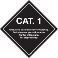 PIKT-O-NORM - CAT.1. EXCLUSIVEMENT POUR ELIMINATION. 4 LANGUES: NL, F, D, GB, VINYLE 250x250 MM