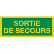 PIKT-O-NORM - SORTIE DE SECOURS, FOTOLUMINESCEREND PVC, 310x120x1.1 MM