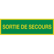 PIKT-O-NORM - SORTIE DE SECOURS, PVC PHOTOLUMINESCENT, 500x150x1.1 MM