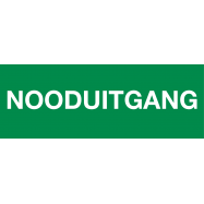 NOODUITGANG, VINYL 290x105 MM VOOR NOODVERLICHTING - 0