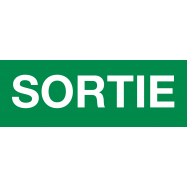 SORTIE, VINYL 370x132 MM VOOR NOODVERLICHTING - 0
