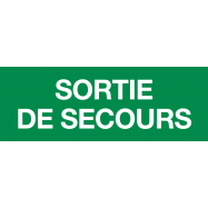 SORTIE DE SECOURS, VINYL 370x132 MM VOOR NOODVERLICHTING - 0