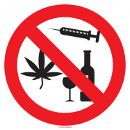 PIKT-O-NORM - DRUGS EN ALCOHOL VERBODEN, POLYPROP DIA 150x1,5 MM