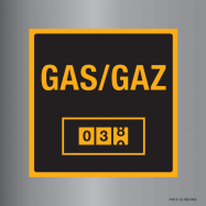 GAS/GAZ METER, GEANODISEERD MAT ALUMINIUM 125x125x1,5 MM - 0