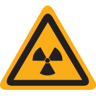 PIKT-O-NORM - RADIOACTIEF, VINYL DRIEHOEK 25 MM, 250 STUKS PER ROL ISO7010-W003