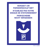 PARKEERSCHIJF. DISQUE DE STATIONNEMENT. PARKSCHEIBE, VINYL 90x115 MM - 0