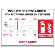 PIKT-O-NORM - INDICATIE OP LEESBAARHEID VAN PICTOGRAMMEN EN TEKSTEN, POLYPROPYLEEN 140x100x1.5 MM