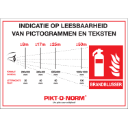 PIKT-O-NORM - INDICATIE OP LEESBAARHEID VAN PICTOGRAMMEN EN TEKSTEN, POLYPROPYLEEN 140x210x1.5 MM