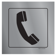 PIKT-O-NORM - TELEFOON, GEANODISEERD MAT ALUMINIUM 150x150x1.5 MM