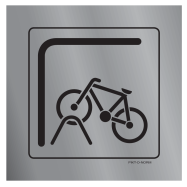 PIKT-O-NORM - FIETSENSTALLING, GEANODISEERD MAT ALUMINIUM 150x150x1.5 MM