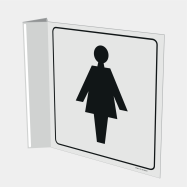 PIKT-O-NORM - WC DAMES, HAAKS, PVC 150x150x1 MM