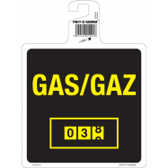 GAS/GAZ METER, OPHANGPICTOGRAM MET KLEEFFOLIE, PP 120x120x0.8 MM - 0