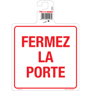 PIKT-O-NORM - FERMEZ LA PORTE, OPHANGPICTOGRAM MET KLEEFFOLIE, PP 120x120x0.8 MM