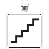 PIKT-O-NORM - TRAP, ZWART, OPHANGPICTOGRAM MET KLEEFFOLIE, PP 120x120x0.8 MM