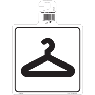 PIKT-O-NORM - VESTIAIRE, ZWART, OPHANGPICTOGRAM MET KLEEFFOLIE, PP 120x120x0.8 MM