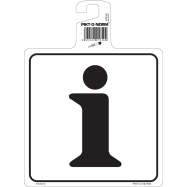 PIKT-O-NORM - INFORMATIE, OPHANGPICTOGRAM MET KLEEFFOLIE, PP 120x120x0.8 MM