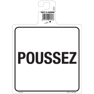 PIKT-O-NORM - POUSSEZ, OPHANGPICTOGRAM MET KLEEFFOLIE, PP 120x120x0.8 MM