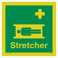 PIKT-O-NORM - STRETCHER MET TEKST STRETCHER, FOTOLUMINESCEREND PVC 150x150 MM IMO SIGNS