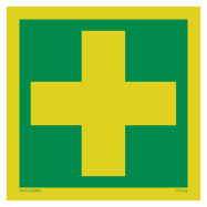 PIKT-O-NORM - FIRST AID, FOTOLUMINESCEREND PVC 150x150 MM IMO SIGNS