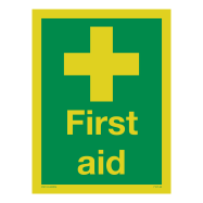 PIKT-O-NORM - FIRST AID, FOTOLUMINESCEREND PVC 150x200 MM IMO SIGNS