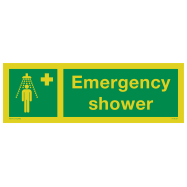 PIKT-O-NORM - EMERGENCY SHOWER, FOTOLUMINESCEREND VINYL 300x100 MM IMO SIGNS