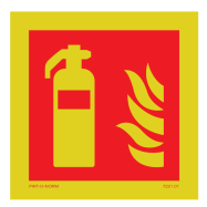 PIKT-O-NORM - FIRE EXTINGUISHER FOTOLUMINESCEREND PVC 100x100 MM IMO SIGNS