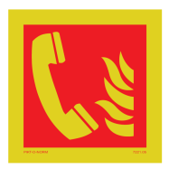 PIKT-O-NORM - FIRE TELEPHONE FOTOLUMINESCEREND PVC 100x100 MM IMO SIGNS