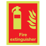 PIKT-O-NORM - FIRE EXTINGUISHER MET TEKST, FOTOLUMINESCEREND PVC 150x200 MM IMO SIGNS