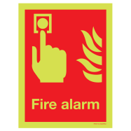 PIKT-O-NORM - FIRE ALARM MET TEKST, FOTOLUMINESCEREND PVC 150x200 MM IMO SIGNS