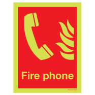 PIKT-O-NORM - FIRE PHONE MET TEKST, FOTOLUMINESCEREND PVC 150x200 MM IMO SIGNS