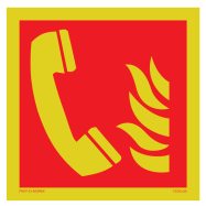 PIKT-O-NORM - FIRE TELEPHONE PVC PHOTOLUMINESCENT 100x100 MM IMO SIGNS