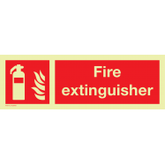 PIKT-O-NORM - FIRE EXTINGUISHER, PVC PHOTOLUMINESCENT 300x100 MM IMO SIGNS