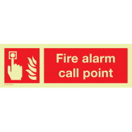 PIKT-O-NORM - FIRE ALARM CALL POINT, PVC PHOTOLUMINESCENT 300x100 MM IMO SIGNS