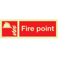 PIKT-O-NORM - FIRE POINT, PVC PHOTOLUMINESCENT 300x100 MM IMO SIGNS