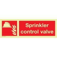 PIKT-O-NORM - SPRINKLER CONTROL VALVE, PVC PHOTOLUMINESCENT 300x100 MM IMO SIGNS