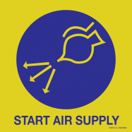 PIKT-O-NORM - START AIR SUPPLY, FOTOLUMINESCEREND PVC 150x150x1.1 MM IMO SIGNS